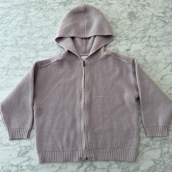Zara Other - Lavender Hooded Zip Sweater